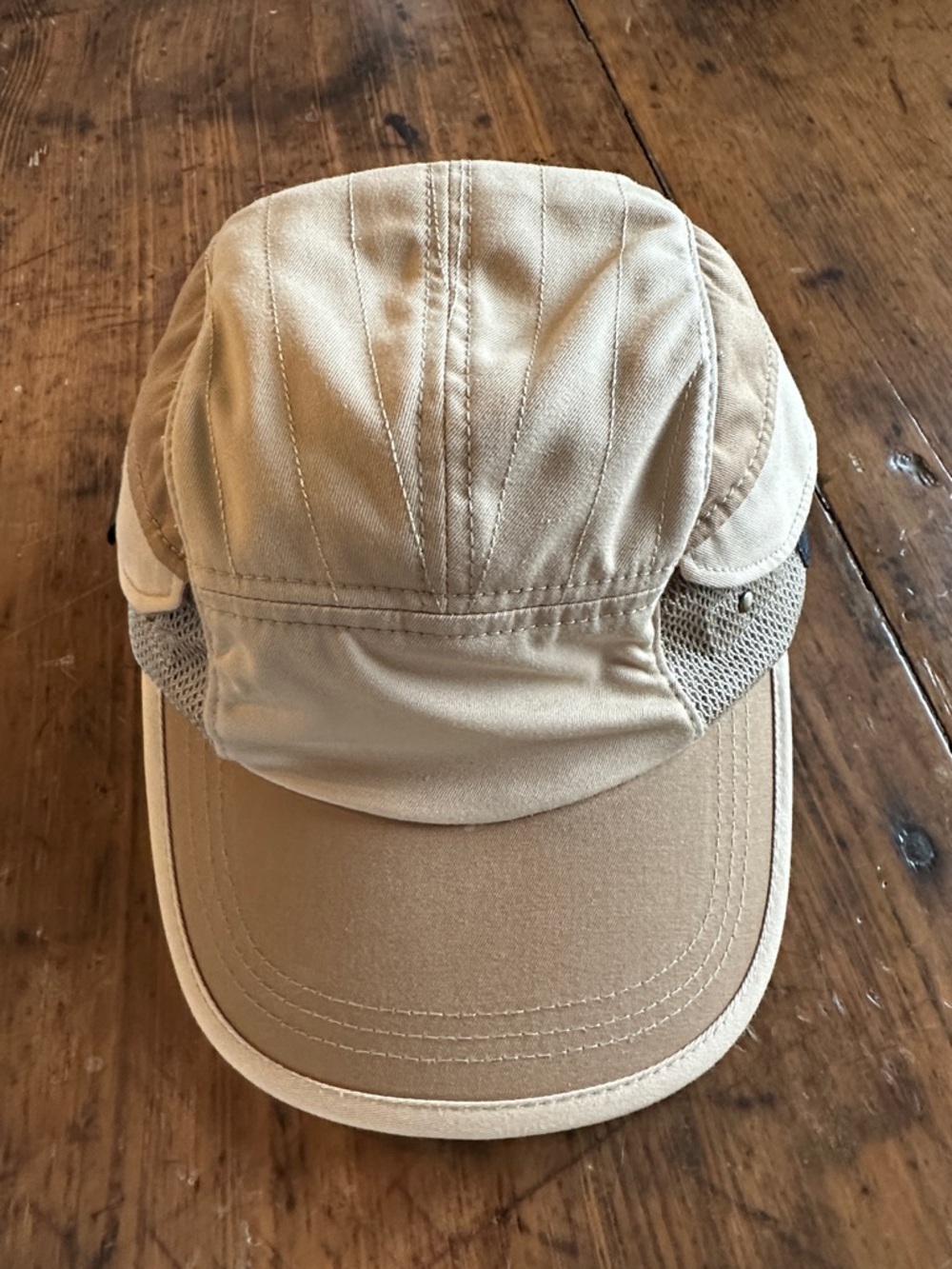 Light Khaki Mesh Panel Outdoor Cap